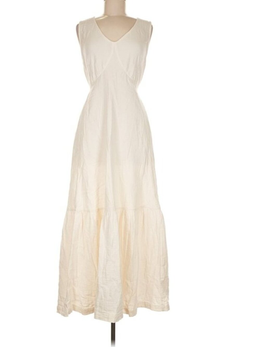 New Pact Organic Cotton Double Gauze Beach To Brunch Dress Medium Ivory MSRP$138 - Picture 5 of 17